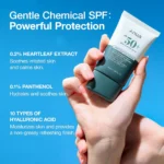 Anua Heartleaf Silky Moisture Mild Sunscreen with Panthenol SPF50+ PA++++ (50ml) - Image 3