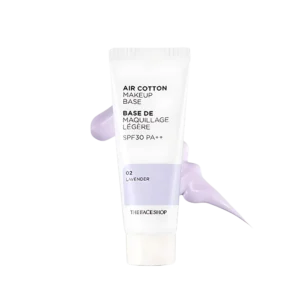 THE FACE SHOP Air Cotton Make Up Base Lavender SPF30 – 35g