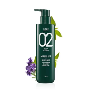 شامبو الشاي الأخضر لإنعاش فروة الرأس من أموس – Amos Scalp Nourish The Green Tea Shampoo Revitalizing 500 ml