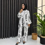 Two-Piece Set in Black & White – Turkish Manufacturing