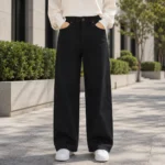 Women’s Denim Pants Black – Turkish Made