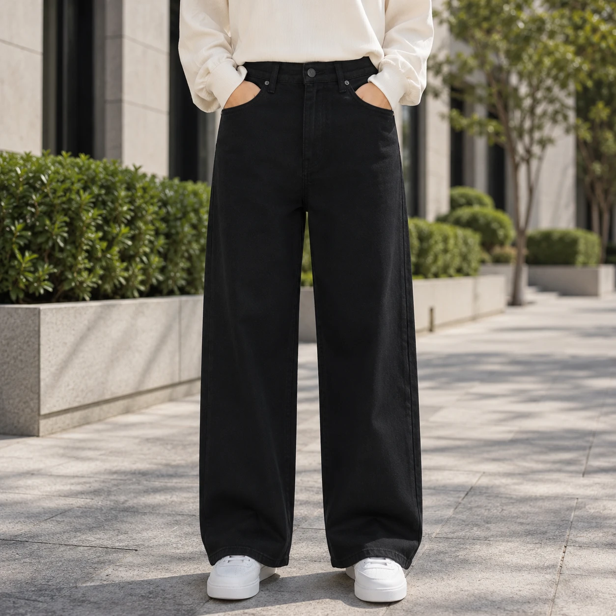 1000483626 Women’s Denim Pants Black – Turkish Made - الصورة 1