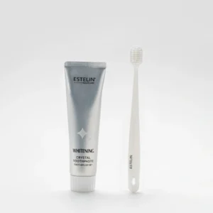 Crystal Whitening Toothpaste with Toothbrush Set by ESTELIN – 120 g