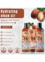 ⁦مجموعة زيت الأرغان للعناية بالشعر وتقليل التقصف (شامبو + بلسم + بديل الزيت) – Skin Doctor Argan Oil Hair Care Set⁩ - الصورة ⁦2⁩