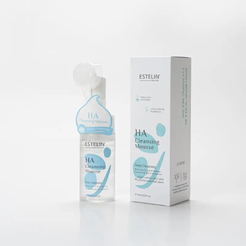 New-Project-39 إستيلين موس تنظيف وترطيب البشرة بحمض الهيالورونيك وفيتامين B5 125 مل – ESTELIN Hyaluronic Acid & B5 Moisturizing Cleansing Mousse 125ml - الصورة 1