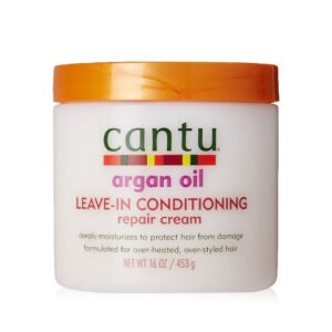 كريم يترك على الشعر لإصلاح التلف وترطيب الشعر بزيت الأرغان 453 جم – Cantu Argan Oil Leave-In Conditioning Repair Cream