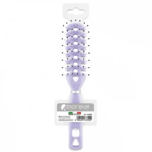 Boreal Skeleton Hair Brush 633/D for Detangling & Styling - Light Purple - Made in Italy