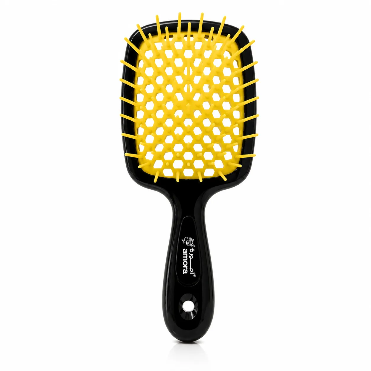 file_000000004324820a9f1dee0ad5149156 Amora Hollow Comb Hair Brush for Detangling & Styling - Yellow - Image 1