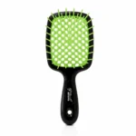 Amora Hollow Comb Hair Brush for Detangling & Styling - Green