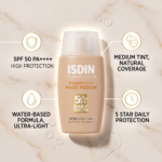⁦واقي شمس إيسدين فيوجن ووتر ماجيك لايت الملون SPF 50 - 50 ml⁩ - الصورة ⁦2⁩